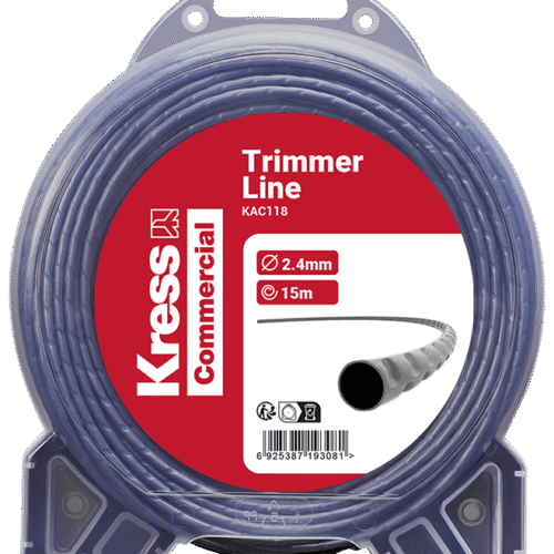 15 m lange trimmerdraad met een diameter van 2,4 mm - KAC118