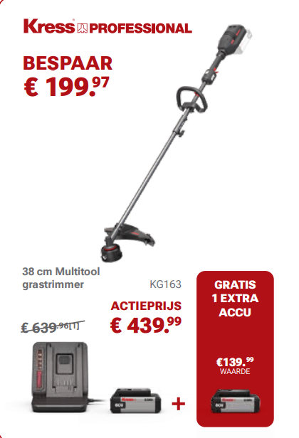 KG163 Multitool grastrimmer 38cm