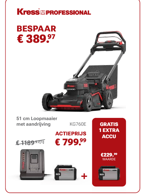 KG760 Grasmachine met aandrijving