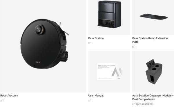 Mova Z60 Ultra Roller Complete Zwart robotstofzuiger